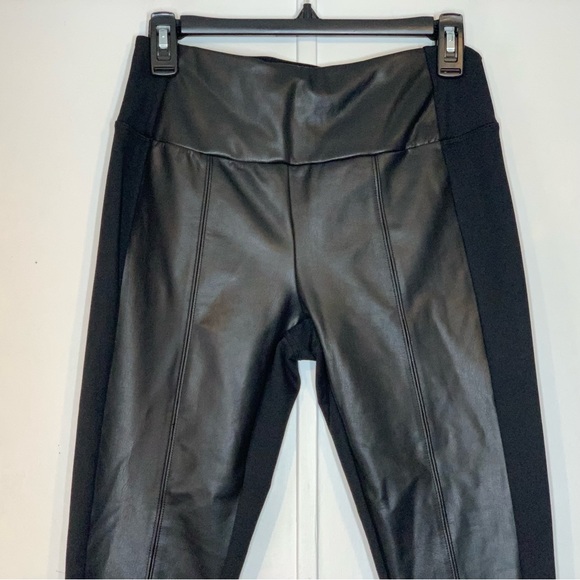 ZELLA High Waist Faux Leather Hybrid Leggings - Picture 4 of 12